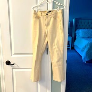 NWOT Banana Republic ecru boot cut crop jeans